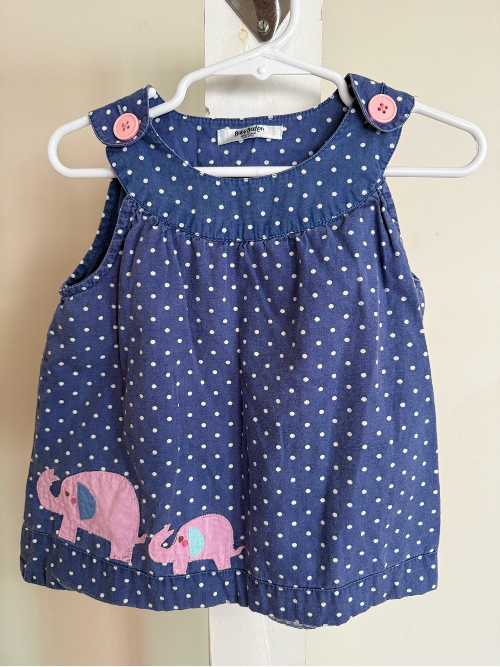 Baby Boden Elephant Pinnie